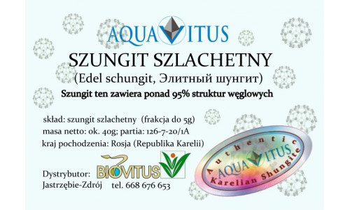Szungit szlachetny AquaVitus - jak przygotować wodę