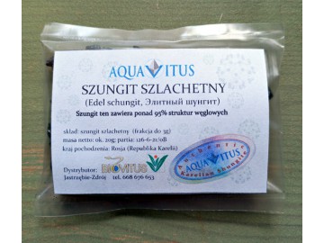Szungit szlachetny AquaVitus (Elite shungite, Edel schungit) 20g do wody